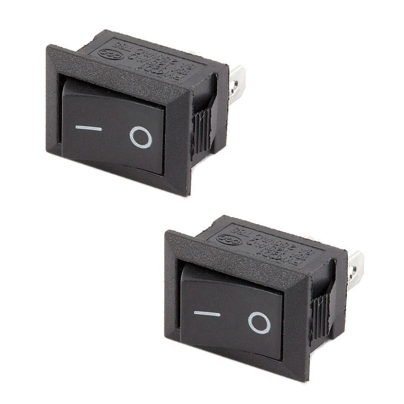 10Pcs Auto Car Truck Boat Round Rocker DC 250V 3A 2-Pin ON/OFF Toggle SPST Switches Rocker Switch 10*15mm