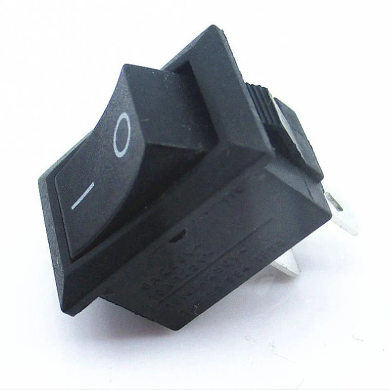 10Pcs Auto Car Truck Boat Round Rocker DC 250V 3A 2-Pin ON/OFF Toggle SPST Switches Rocker Switch 10*15mm