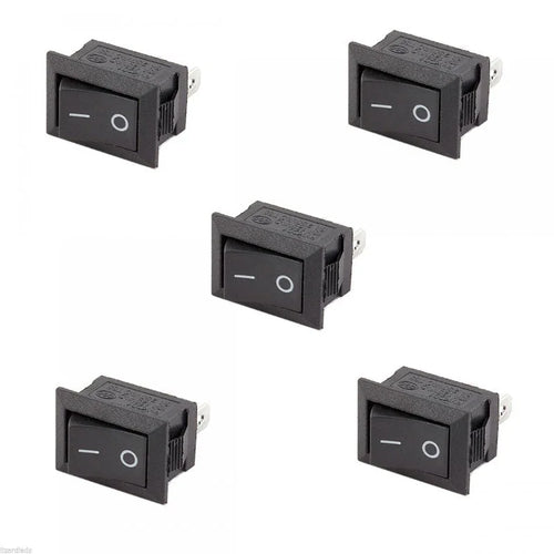 10Pcs Auto Car Truck Boat Round Rocker DC 250V 3A 2-Pin ON/OFF Toggle SPST Switches Rocker Switch 10*15mm