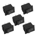 10Pcs Auto Car Truck Boat Round Rocker DC 250V 3A 2-Pin ON/OFF Toggle SPST Switches Rocker Switch 10*15mm