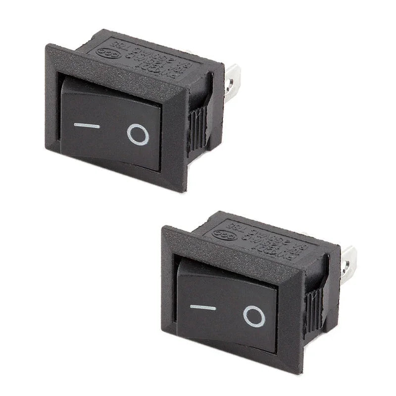 10Pcs Auto Car Truck Boat Round Rocker DC 250V 3A 2-Pin ON/OFF Toggle SPST Switches Rocker Switch 10*15mm