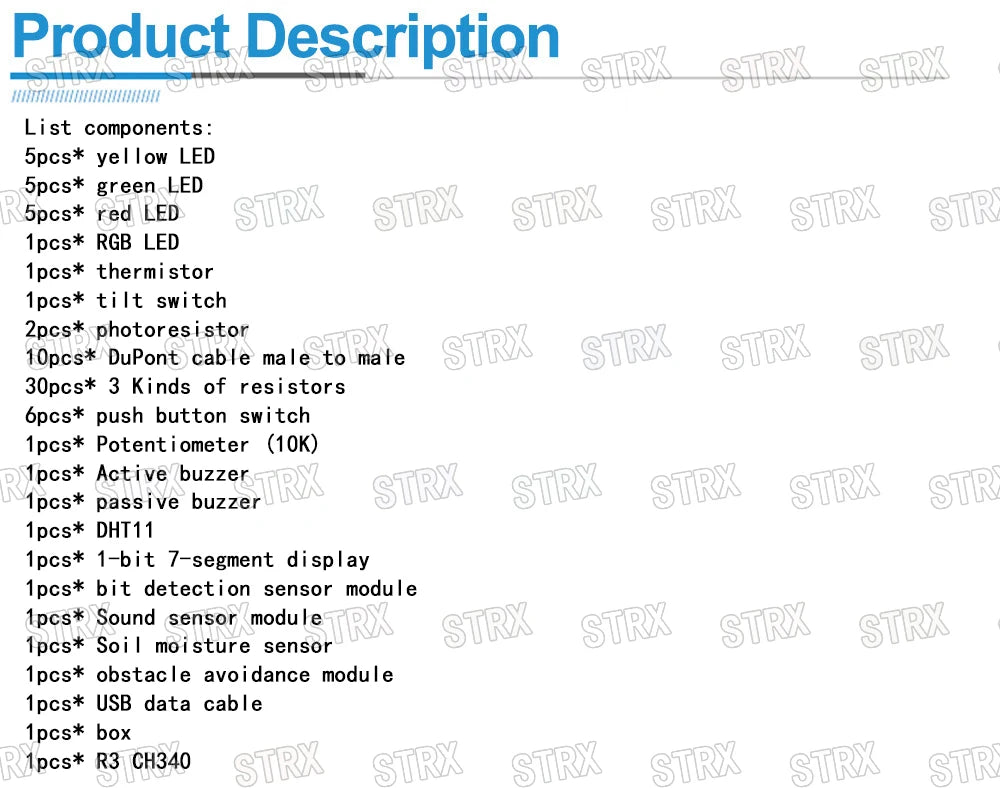Basic Starter Kit for Arduino Uno Set R3 DIY Kit - R3 Board / Breadboard + Retail Box