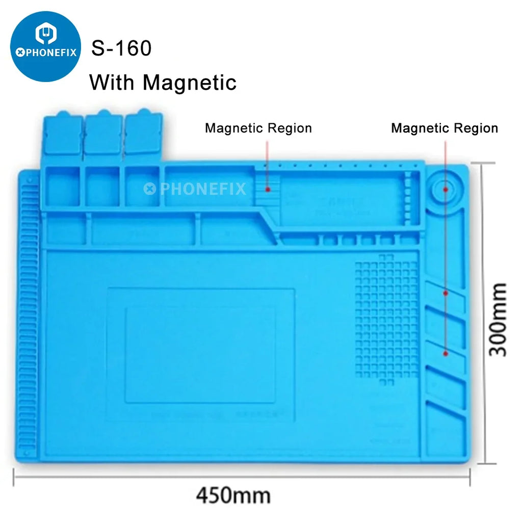 Anti-static ESD Soldering Silicone Mat Heat-Resistant Work Pad For Hot Air Gun Soldering Station Repair Desoldering Platform