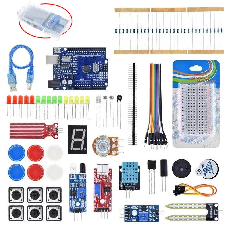 Basic Starter Kit for Arduino Uno Set R3 DIY Kit - R3 Board / Breadboard + Retail Box